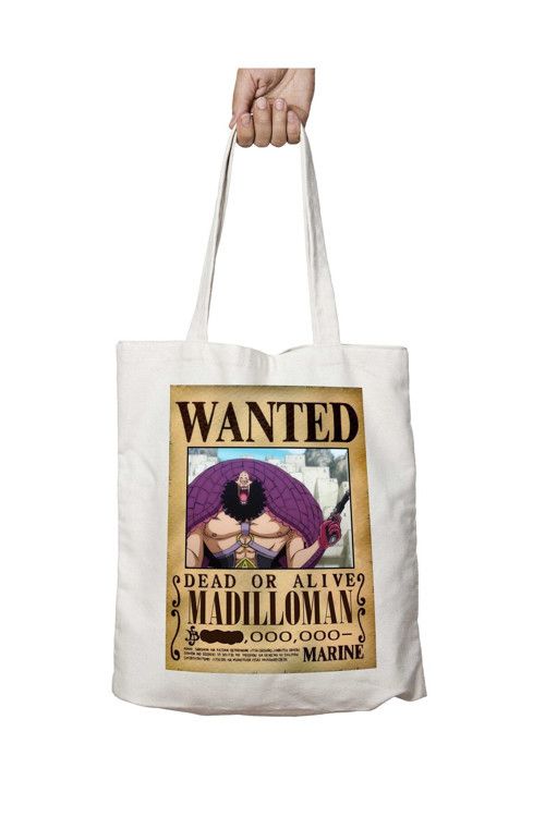 Art hedi̇ye Wanted Madilloman Anime iki Tarafı Kalıcı Baskılı Yıkanabilir Çanta