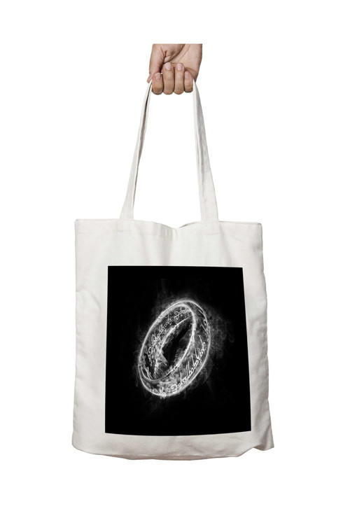 Art hedi̇ye Lord Of The Rings One Ring To Rule Them All iki Tarafı Kalıcı Baskılı Yıkanabilir Çanta
