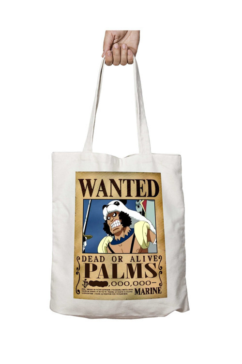 Art hedi̇ye Wanted Palms Anime iki Tarafı Kalıcı Baskılı Yıkanabilir Okul Plaj Omuz Bez Çantası