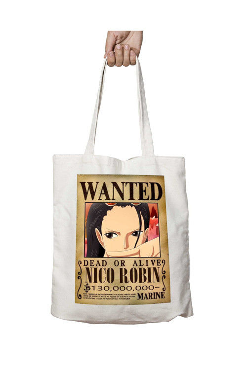 Art hedi̇ye Wanted Nico Robin Anime iki Tarafı Kalıcı Baskılı Yıkanabilir Okul Plaj Omuz Bez Çantası