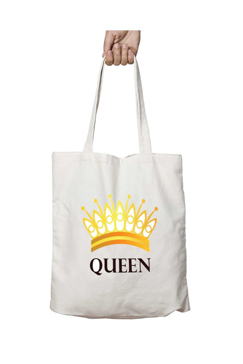 Art hedi̇ye Queen iki Tarafı Kalıcı Baskılı Yıkanabilir Çanta