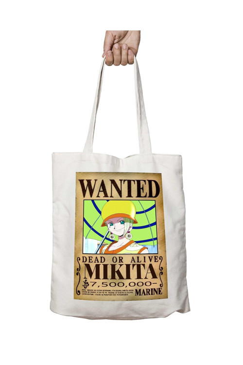 Art hedi̇ye Wanted Mikita Anime iki Tarafı Kalıcı Baskılı Yıkanabilir Okul Plaj Omuz Bez Çantası