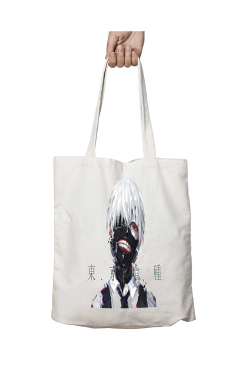Art hedi̇ye Tokyo Ghoul Ken Kaneki iki Tarafı Kalıcı Baskılı Yıkanabilir Çanta