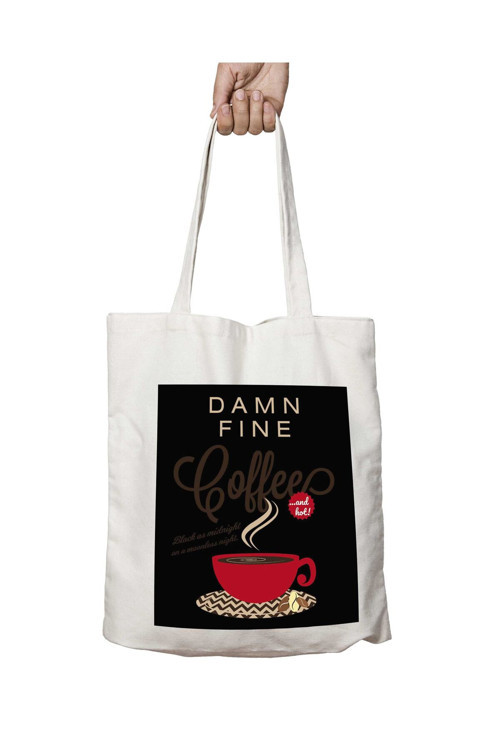 Art hedi̇ye Twin Peaks Damn Fine Coffee Kahve iki Tarafı Kalıcı Baskılı Yıkanabilir Okul Plaj Omuz Bez Çantası
