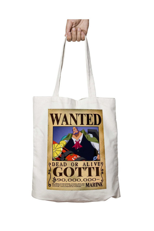 Art hedi̇ye Wanted Gotti Anime iki Tarafı Kalıcı Baskılı Yıkanabilir Okul Plaj Omuz Bez Çantası