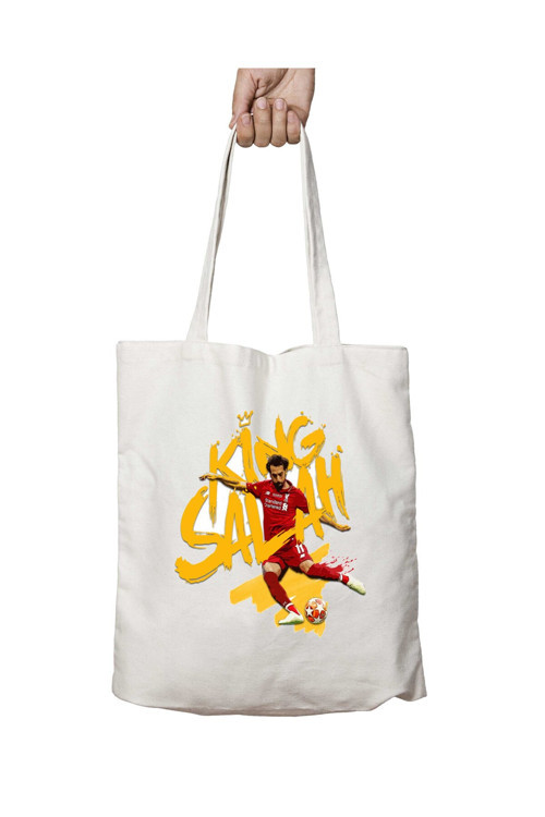 Art hedi̇ye Mohamed Salah Muhammed Salah King Salah iki Tarafı Kalıcı Baskılı Yıkanabilir Çanta