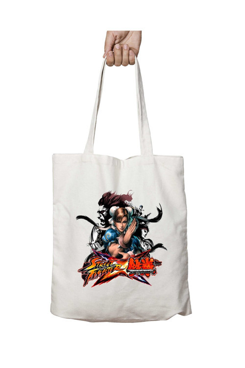 Art hedi̇ye Street Fighter X Tekken iki Tarafı Kalıcı Baskılı Yıkanabilir Çanta