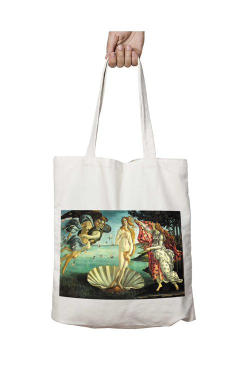 Art hedi̇ye The Birth of Venus iki Tarafı Kalıcı Baskılı Yıkanabilir Çanta