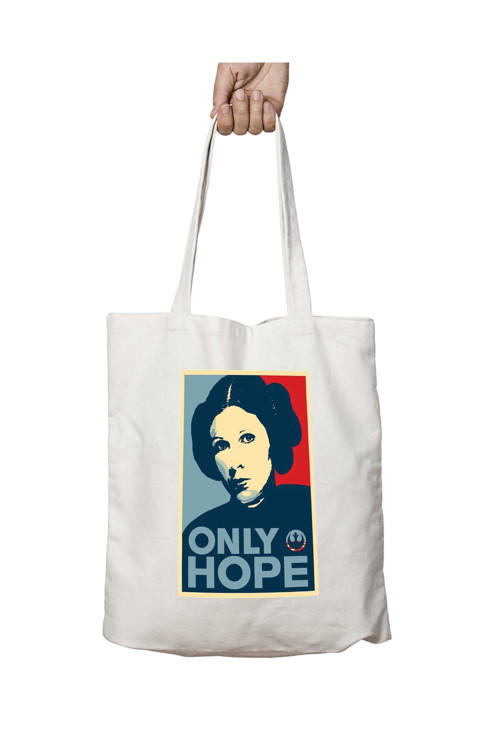 Art hedi̇ye Only Hope Princess Leia Star Wars iki Tarafı Kalıcı Baskılı Yıkanabilir Okul Plaj Omuz Bez Çantası
