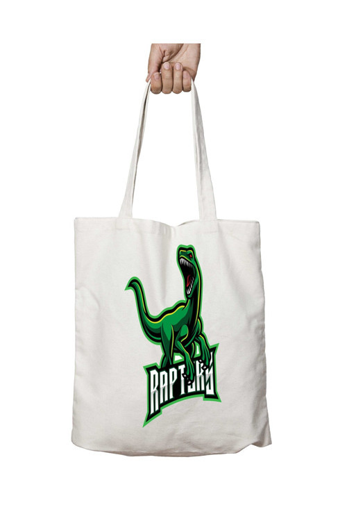 Art hedi̇ye Raptor Dinazor iki Tarafı Kalıcı Baskılı Yıkanabilir Çanta