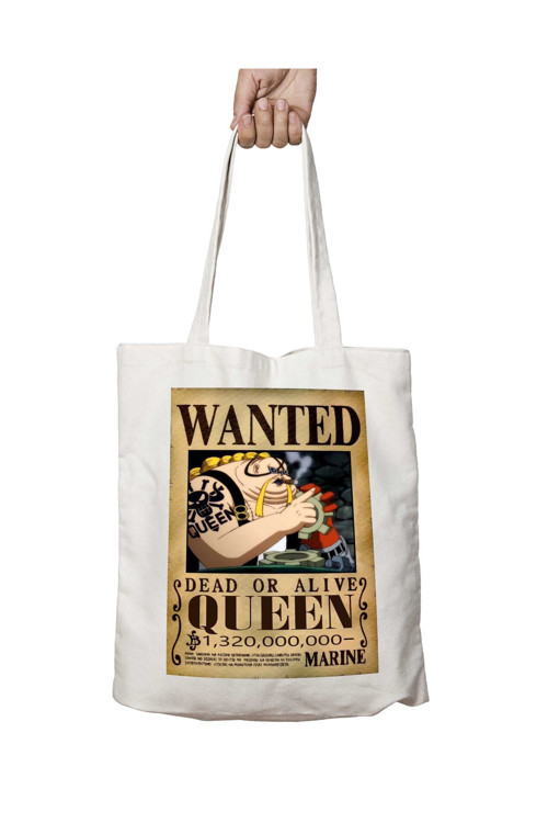 Art hedi̇ye Wanted Queen Anime iki Tarafı Kalıcı Baskılı Yıkanabilir Çanta