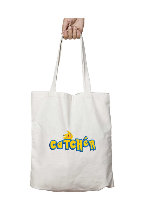 Art hedi̇ye Pokemon Catcher (2) iki Tarafı Kalıcı Baskılı Yıkanabilir Çanta