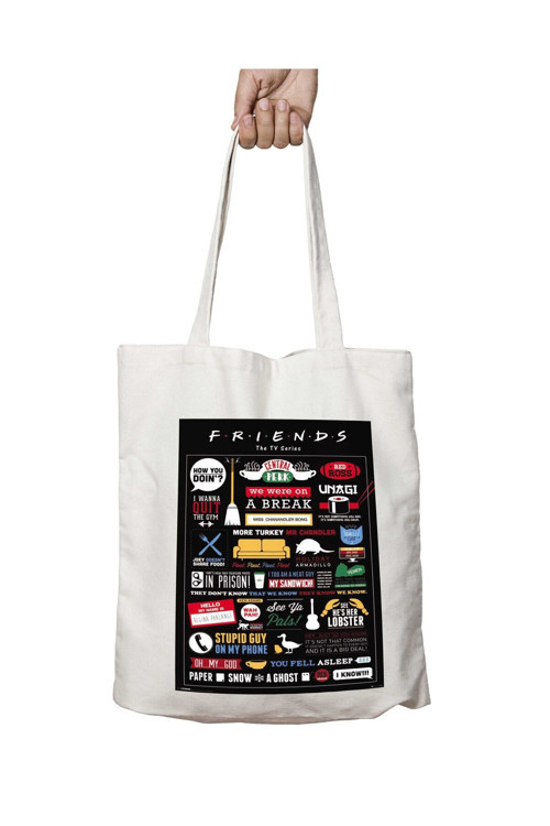 Art hedi̇ye Friends POSTER iki Tarafı Kalıcı Baskılı Yıkanabilir Çanta