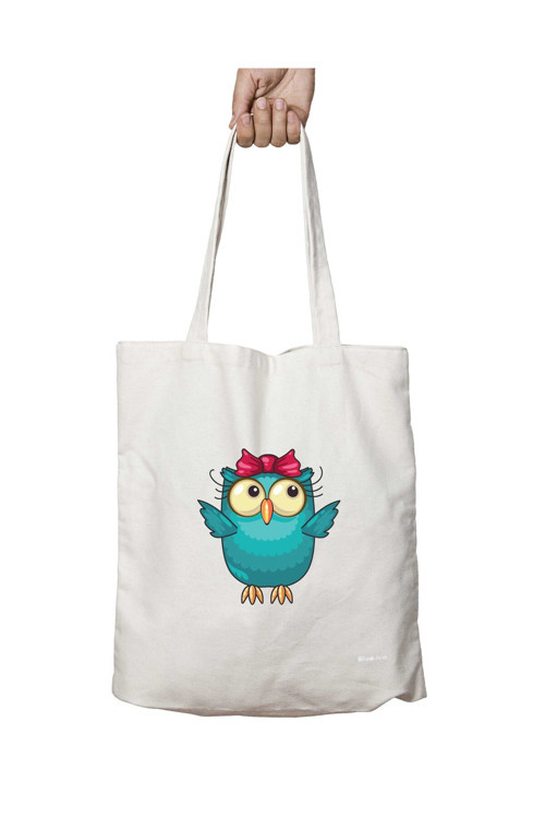 Art hedi̇ye owl baykuş Papyon iki Tarafı Kalıcı Baskılı Yıkanabilir Çanta
