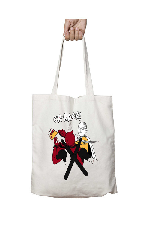 Art hedi̇ye One Punch Man Deadpool Slap Taco iki Tarafı Kalıcı Baskılı Yıkanabilir Çanta