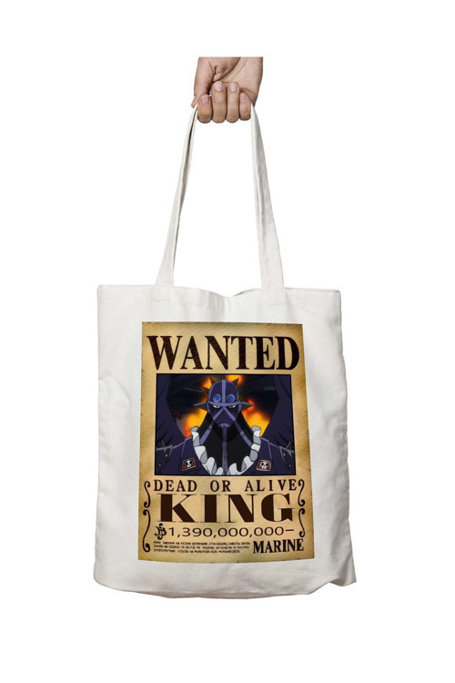 Art hedi̇ye Wanted King Anime iki Tarafı Kalıcı Baskılı Yıkanabilir Okul Plaj Omuz Bez Çantası