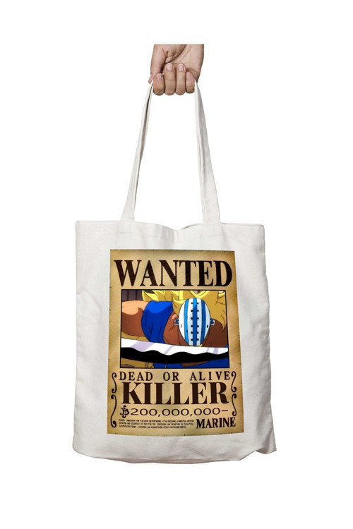Art hedi̇ye Wanted Killer Anime iki Tarafı Kalıcı Baskılı Yıkanabilir Okul Plaj Omuz Bez Çantası