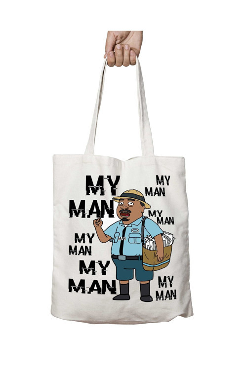 Art hedi̇ye My Man iki Tarafı Kalıcı Baskılı Yıkanabilir Çanta