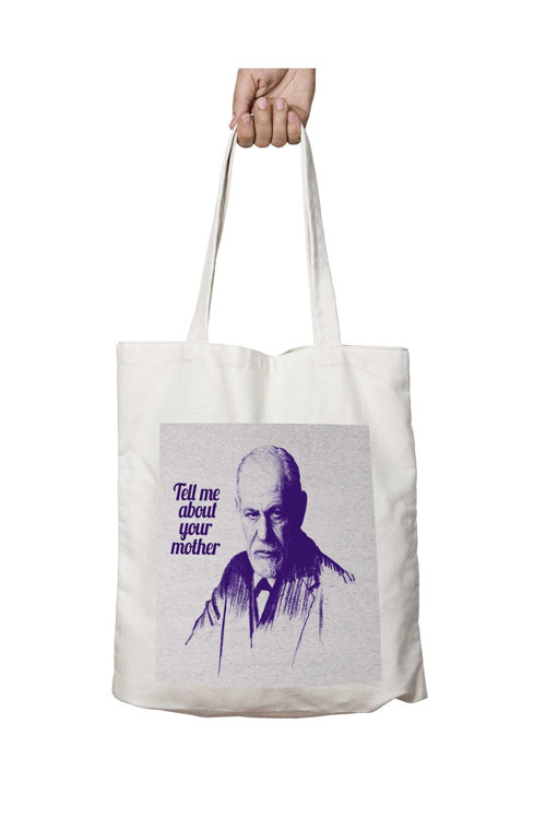 Art hedi̇ye Tell Me About Your Mother Sigmund Freud iki Tarafı Kalıcı Baskılı Yıkanabilir Çanta