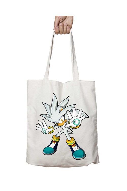 Art hedi̇ye Sonic-The-Hedgehog-PNG iki Tarafı Kalıcı Baskılı Yıkanabilir Çanta