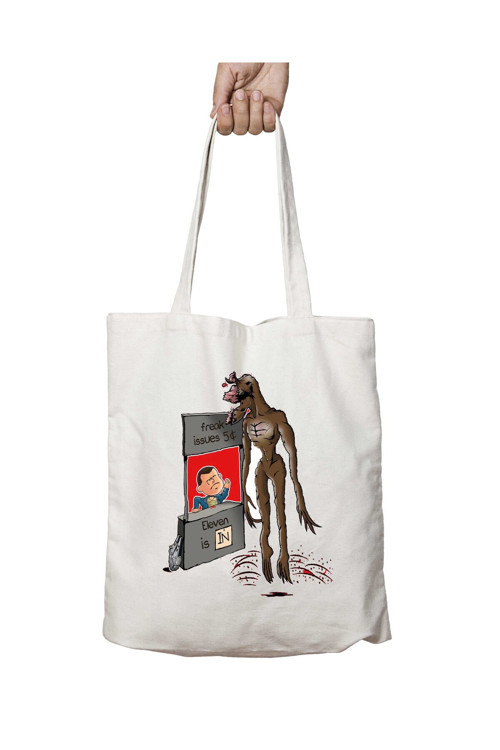 Art hedi̇ye Stranger Things Demogorgon Eleven Is In iki Tarafı Kalıcı Baskılı Yıkanabilir Çanta