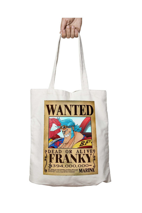 Art hedi̇ye Wanted Franky b Anime iki Tarafı Kalıcı Baskılı Yıkanabilir Okul Plaj Omuz Bez Çantası