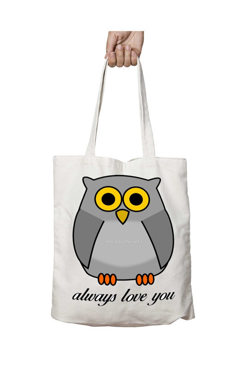 Art hedi̇ye Owl Always Love You by xhe iki Tarafı Kalıcı Baskılı Yıkanabilir Çanta
