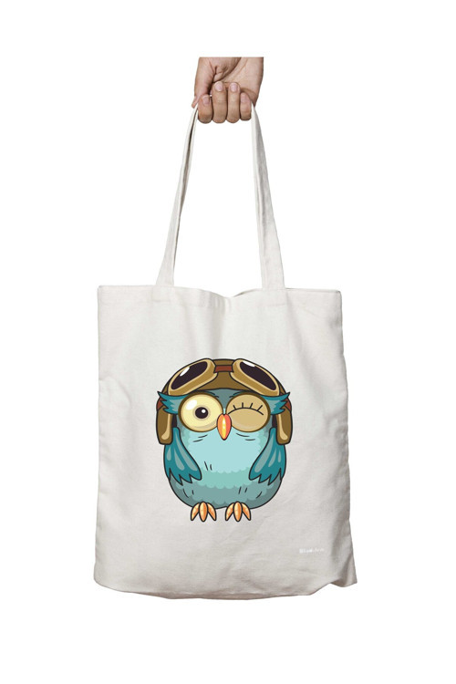Art hedi̇ye owl baykuş Kask iki Tarafı Kalıcı Baskılı Yıkanabilir Okul Plaj Omuz Bez Çantası