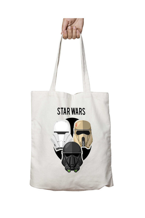 Art hedi̇ye Star Wars Trooper Trio Rogue One iki Tarafı Kalıcı Baskılı Yıkanabilir Okul Plaj Omuz Bez Çantası