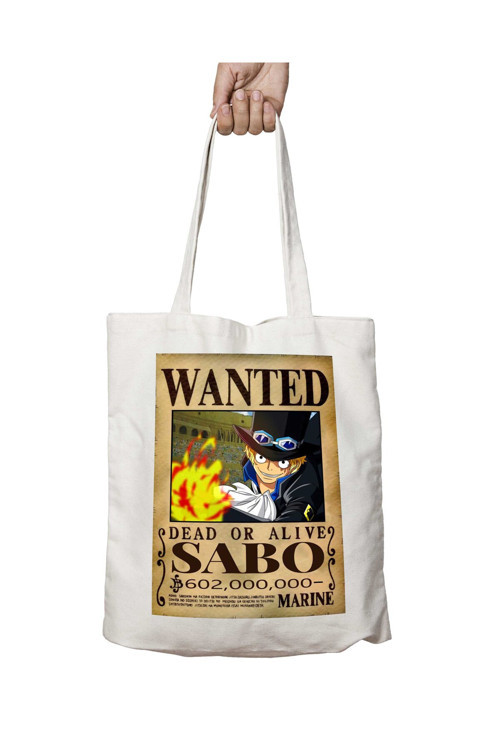 Art hedi̇ye Wanted Sabo Anime iki Tarafı Kalıcı Baskılı Yıkanabilir Okul Plaj Omuz Bez Çantası