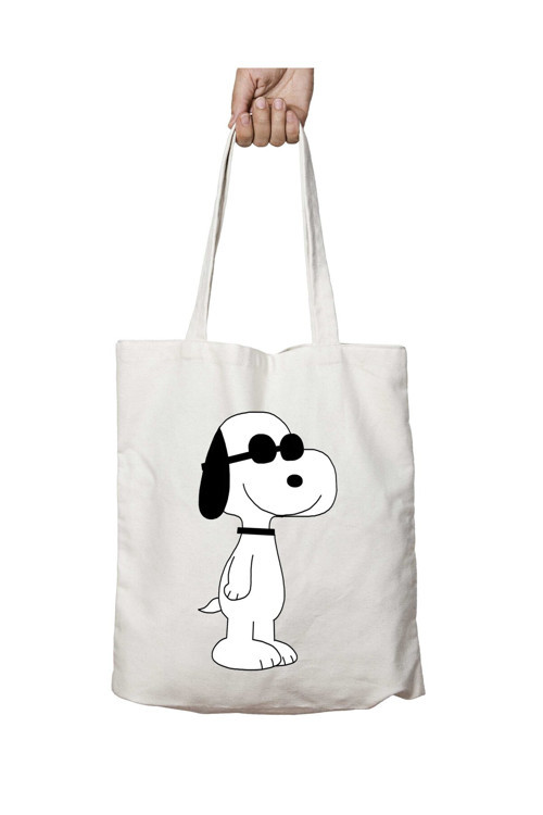Art hedi̇ye Snoopy-Swag-PNG iki Tarafı Kalıcı Baskılı Yıkanabilir Çanta