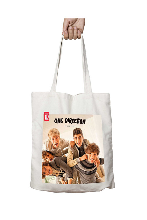 Art hedi̇ye One Direction Up All Night iki Tarafı Kalıcı Baskılı Yıkanabilir Okul Plaj Omuz Bez Çantası