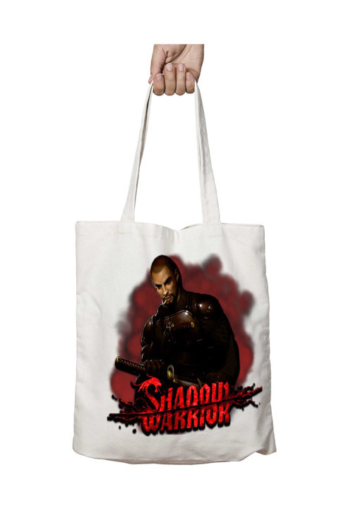 Art hedi̇ye Shadow-Warrior-PNG-Clipart iki Tarafı Kalıcı Baskılı Yıkanabilir Çanta