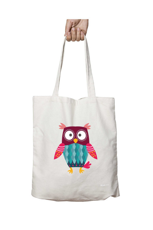 Art hedi̇ye OWL Baykuş OWL Baykuş iki Tarafı Kalıcı Baskılı Yıkanabilir Okul Plaj Omuz Bez Çantası