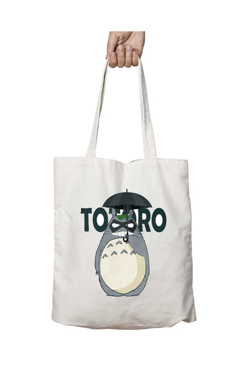 Art hedi̇ye Totoro Miyazaki 2 iki Tarafı Kalıcı Baskılı Yıkanabilir Okul Plaj Omuz Bez Çantası
