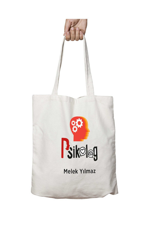 Art hedi̇ye Kişiye Özel Psikolog Şık Tasarım iki Tarafı Kalıcı Baskılı Yıkanabilir Çanta