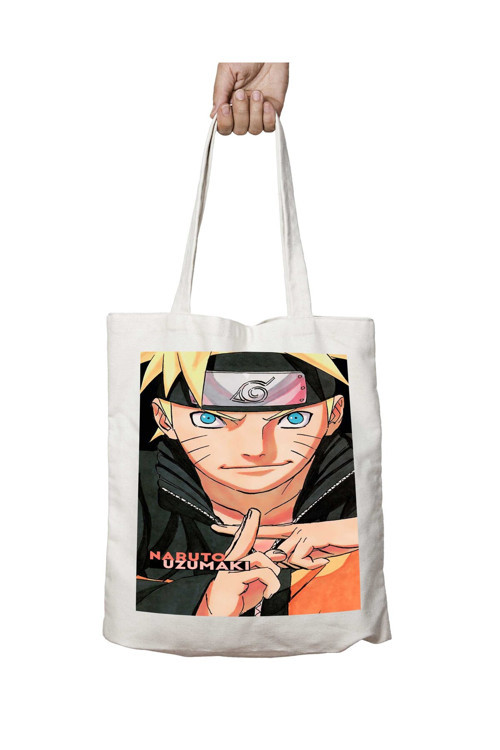 Art hedi̇ye Naruto Uzumaki (2) iki Tarafı Kalıcı Baskılı Yıkanabilir Çanta