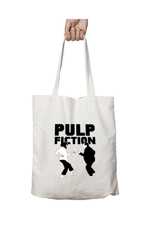 Art hedi̇ye Pulp Fiction iki Tarafı Kalıcı Baskılı Yıkanabilir Okul Plaj Omuz Bez Çantası