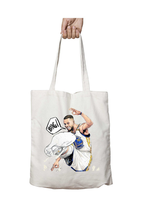 Art hedi̇ye Stephen Curry 2 iki Tarafı Kalıcı Baskılı Yıkanabilir Çanta