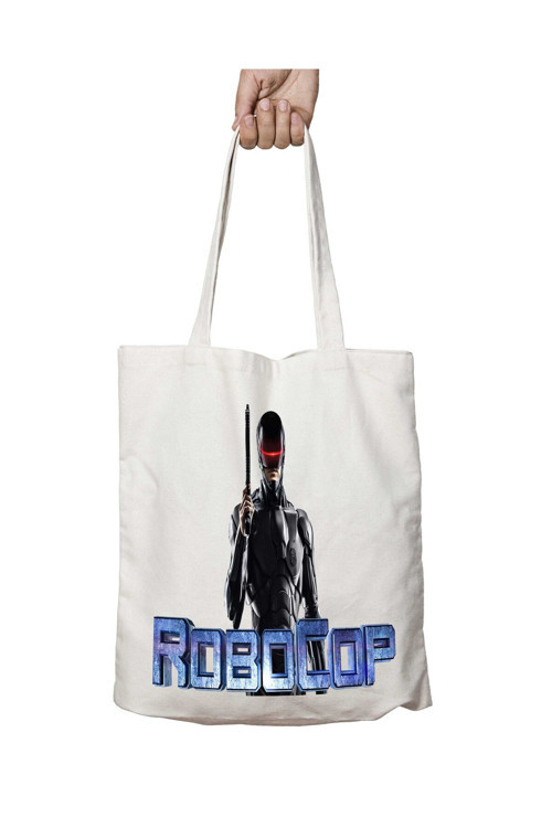 Art hedi̇ye Robocop 3 iki Tarafı Kalıcı Baskılı Yıkanabilir Çanta
