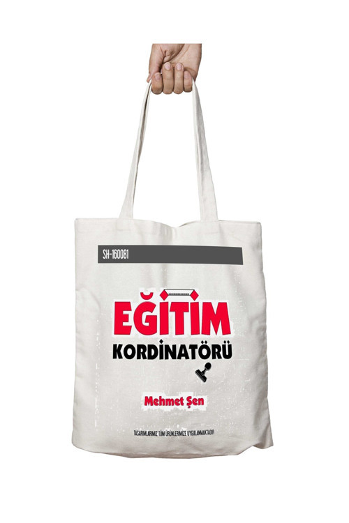 Art hedi̇ye Kişiye Özel Eğitim Koordinatörü iki Tarafı Kalıcı Baskılı Yıkanabilir Çanta