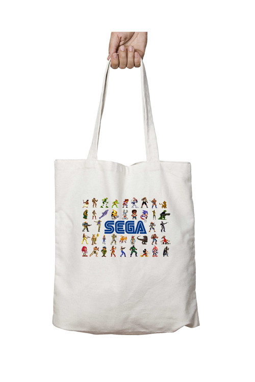 Art hedi̇ye Sega Oyunlar iki Tarafı Kalıcı Baskılı Yıkanabilir Okul Plaj Omuz Bez Çantası