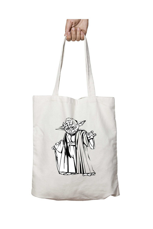 Art hedi̇ye Yoda Traços Star Wars iki Tarafı Kalıcı Baskılı Yıkanabilir Çanta
