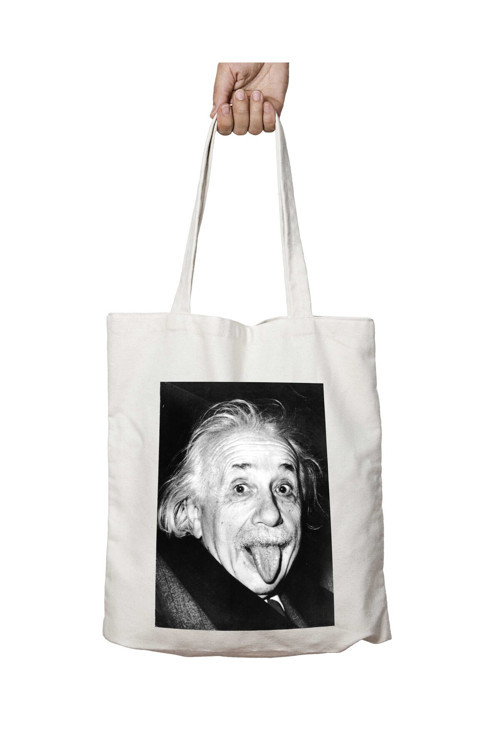 Art hedi̇ye Albert Einstein Language iki Tarafı Kalıcı Baskılı Yıkanabilir Çanta