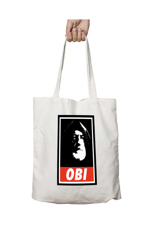 Art hedi̇ye Star Wars Obey Obi iki Tarafı Kalıcı Baskılı Yıkanabilir Çanta