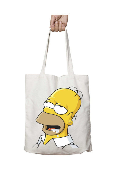 Art hedi̇ye Simpson Homer Bart Simpson iki Tarafı Kalıcı Baskılı Yıkanabilir Çanta
