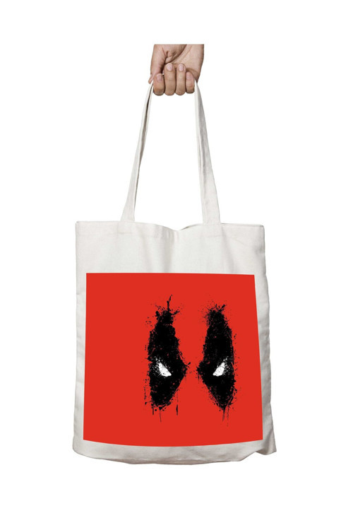 Art hedi̇ye Deadpool iki Tarafı Kalıcı Baskılı Yıkanabilir Okul Plaj Omuz Bez Çantası