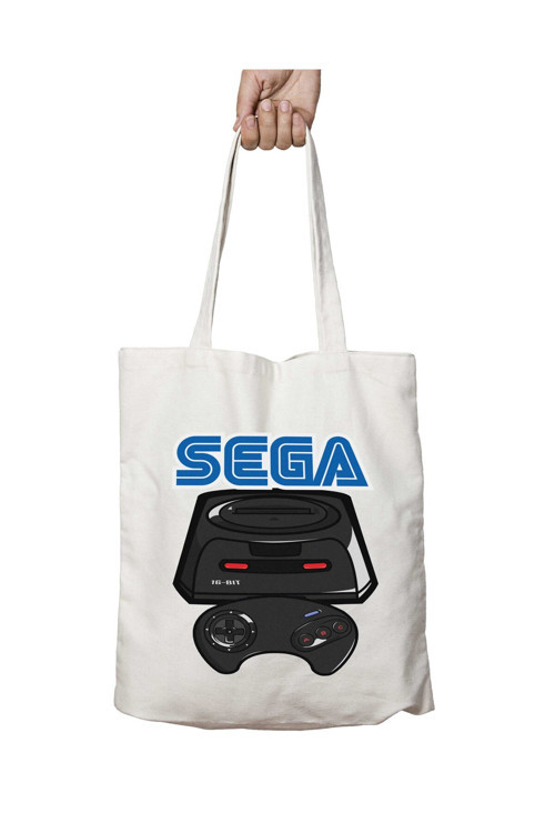 Art hedi̇ye Sega Genesis iki Tarafı Kalıcı Baskılı Yıkanabilir Okul Plaj Omuz Bez Çantası