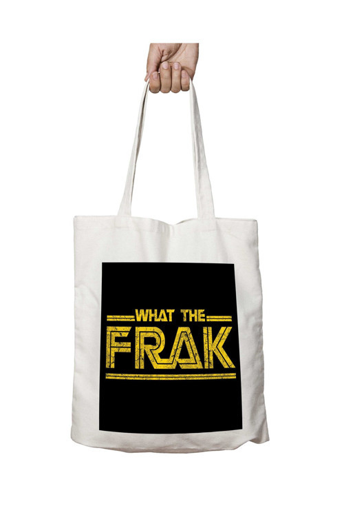 Art hedi̇ye What The Frak Battlestar Galactica iki Tarafı Kalıcı Baskılı Yıkanabilir Çanta