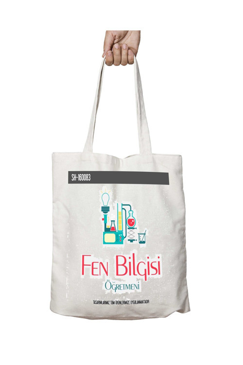 Art hedi̇ye Kişiye Özel Fen Bilgisi Öğretmeni Tahlil iki Tarafı Kalıcı Baskılı Yıkanabilir Çanta